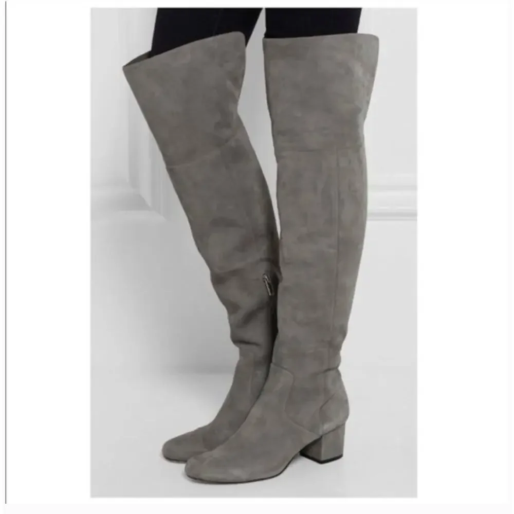 Sam Edelman Circus Vivica Over Knee Boots 8.5 NWT Gray Ankle Booties Tall OTK
